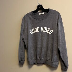 Sub_Urban Riot Charcoal 'Good Vibes' Sweatshirt